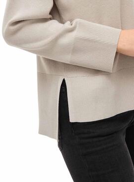 Jersey Vila Viostria beige para mujer