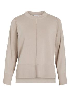 Jersey Vila Viostria beige para mujer
