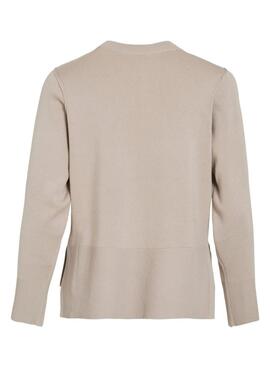 Jersey Vila Viostria beige para mujer