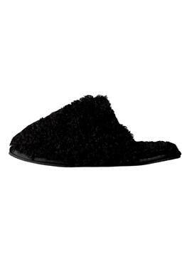 Zapatillas Calvin Klein Close Slipper Fur negro para mujer