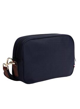 Bolso bandolera Tommy Hilfiger Popette corp azul marino para mujer