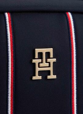 Bolso bandolera Tommy Hilfiger Popette corp azul marino para mujer