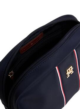 Bolso bandolera Tommy Hilfiger Popette corp azul marino para mujer