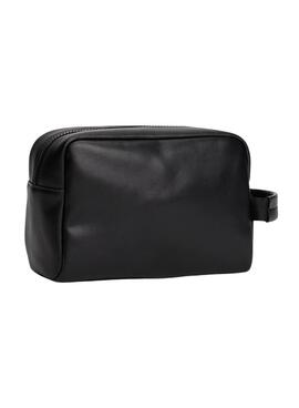 Neceser Tommy Jeans Linear logo negro para hombre