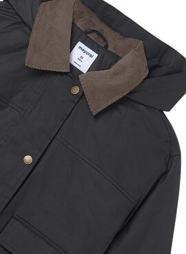 Chaqueta encerada Mayoral negro para niña