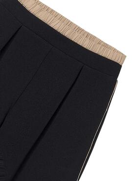 Pantalón Mayoral negro wide leg para niña