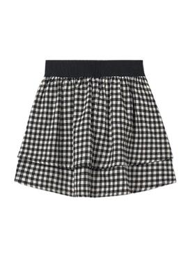 Falda Mayoral Vichy blanco y negro para niña