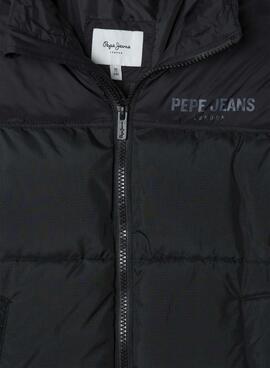 Cazadora acolchada Pepe Jeans Cash negro para niño
