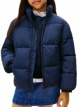 Cazadora acolchada Tommy Hilfiger Flag azul marino para niño y niña