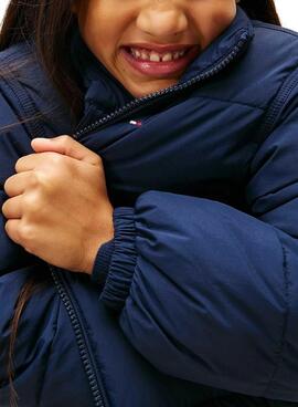 Cazadora acolchada Tommy Hilfiger Flag azul marino para niño y niña