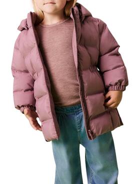 Abrigo acolchado Name It Musk rosa para niña