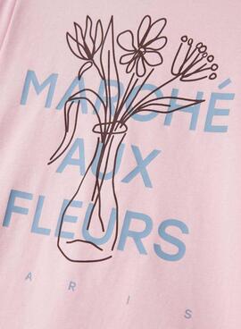 Camiseta Name It Foslina rosa para niña