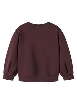 Sudadera Name It Fovi granate para niña