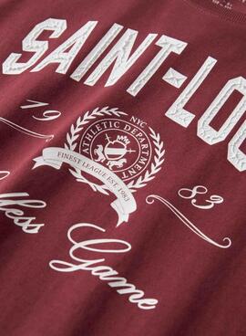 Camiseta Name It Robin granate y blanco para niño