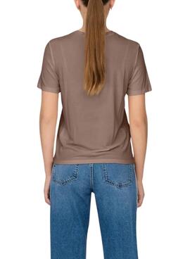 Camiseta Only Free Modal tostado para mujer
