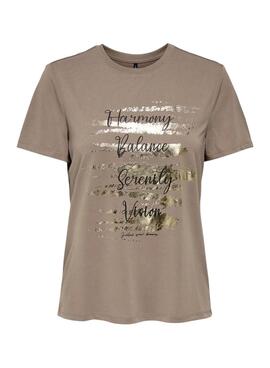Camiseta Only Free Modal tostado para mujer