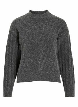 Jersey Vila Virelli de punto gris para mujer