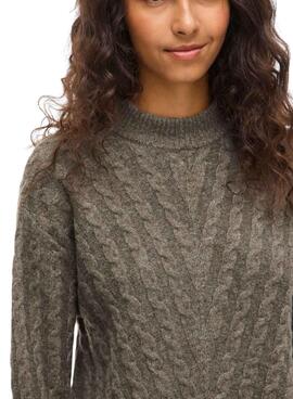 Jersey Vila Virelli de punto tostado para mujer