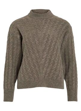 Jersey Vila Virelli de punto tostado para mujer