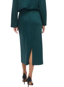 Falda Vila Visiffi midi verde para mujer