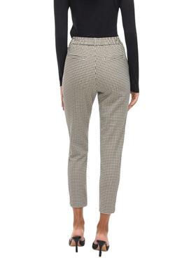 Pantalones Vila Vivarone estampado de cuadros para mujer