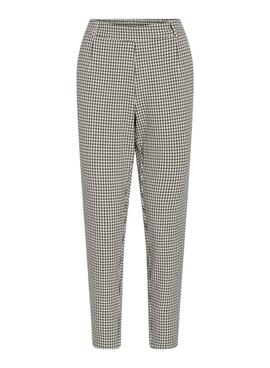 Pantalones Vila Vivarone estampado de cuadros para mujer