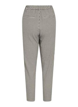 Pantalones Vila Vivarone estampado de cuadros para mujer