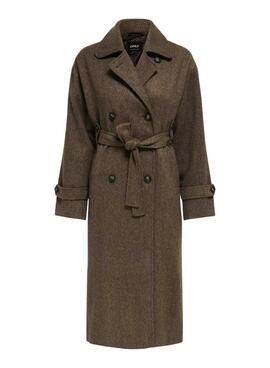 Abrigo Only Gina marrón para mujer