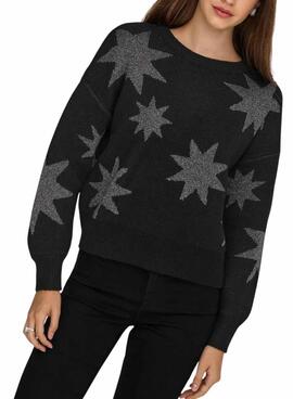 Jersey Only Rosie Glitter negro para mujer