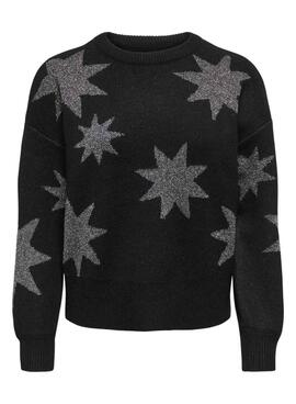 Jersey Only Rosie Glitter negro para mujer