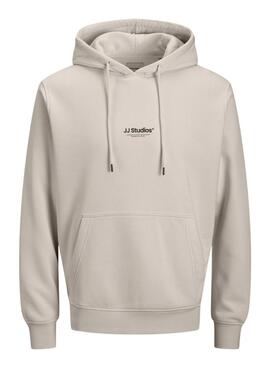 Sudadera Jack and Jones Soho beige para hombre