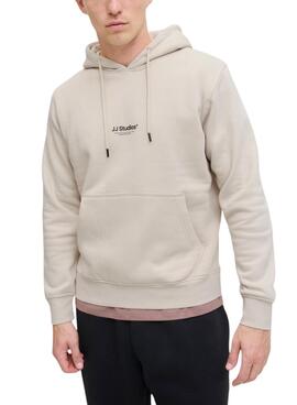 Sudadera Jack and Jones Soho beige para hombre