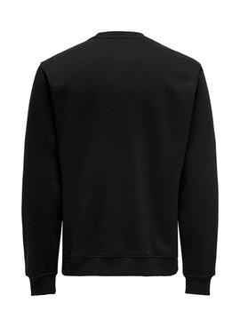 Sudadera Only and Sons Curated Crew negro para hombre