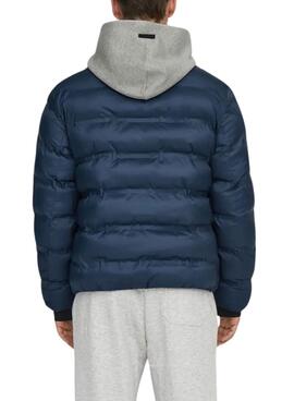Cazadora Only and Sons Union acolchada marino para hombre