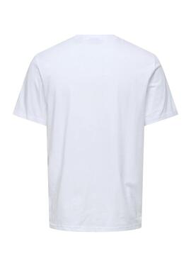 Camiseta Only and Sons Milo Photo blanco para hombre