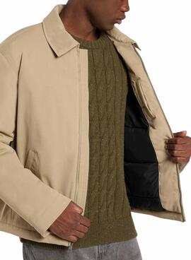 Cazadora Dickies forrada Eisenhower beige para hombre