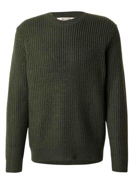 Jersey Only ans Sons Rolf Relaxed verde para hombre