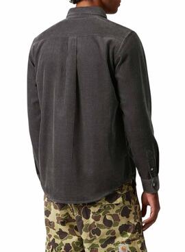 Camisa Carhartt Madison de pana gris para hombre