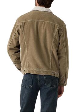 Cazadora Levis Sherpa de pana Relaxed tostado para hombre