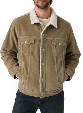 Cazadora Levis Sherpa de pana Relaxed tostado para hombre