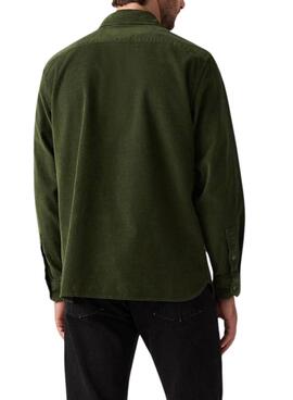 Camisa Levis Jackson Worker de pana verde para hombre