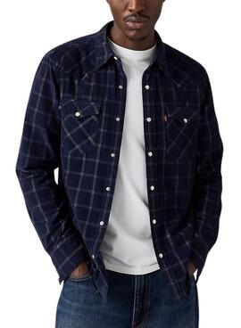 Camisa Levis Barstow Western marino para hombre