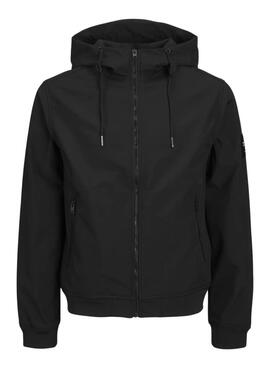 Sudadera con cremallera Jack and Jones Basic negro para hombre