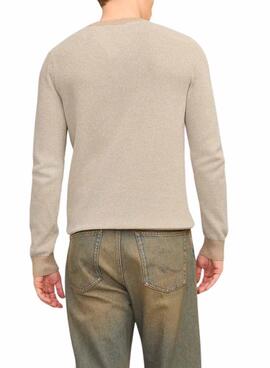 Jersey Jack and Jones Globe beige para hombre
