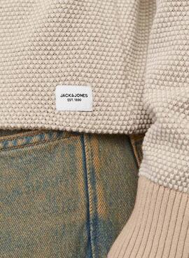 Jersey Jack and Jones Globe beige para hombre