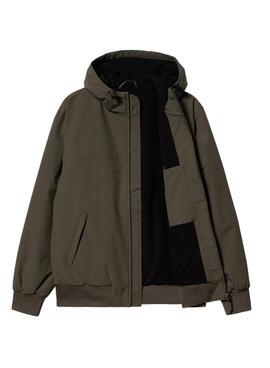 Cazadora Carhartt Sail con capucha verde para hombre