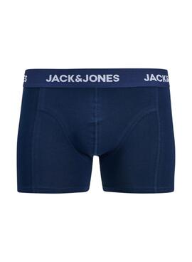 Pack calzoncillos Jack and Jones Anthony azul para hombre