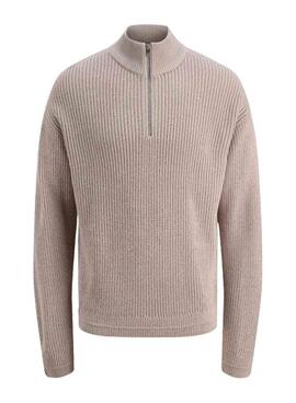 Jersey Jack and Jones Kaito Zip beige para hombre