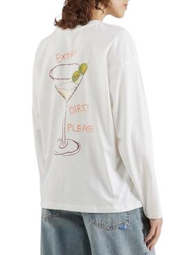 Camiseta Only Vivvi manga larga blanca para mujer