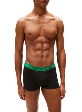 Pack 3 calzoncillos Tommy Hilfiger Trunk Signature negro para hombre